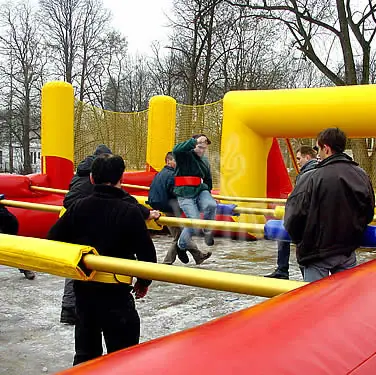 Water soccer playing fields inflatable product photo